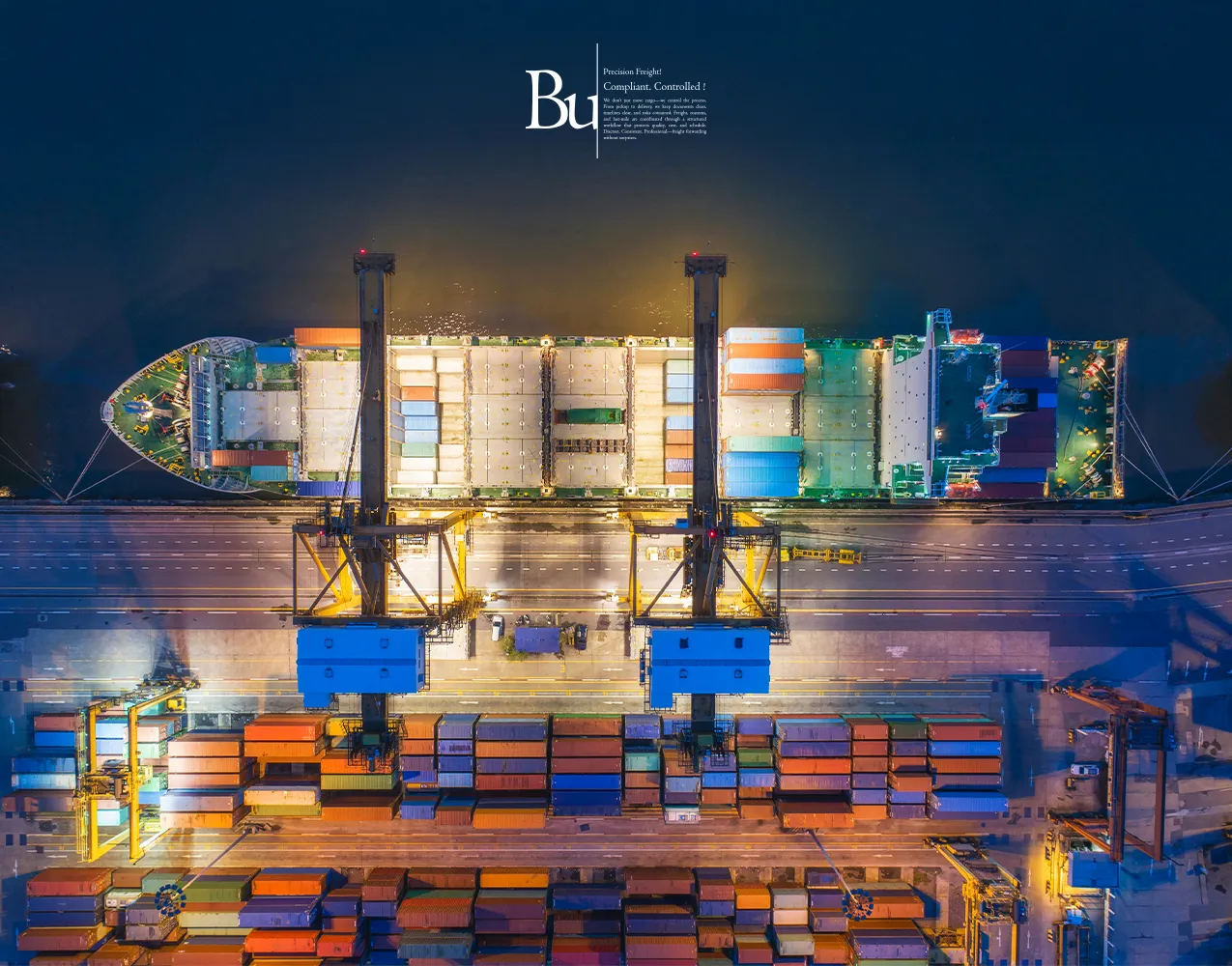 เรือคอนเทนเนอร์เทียบท่าท่าเรือ สะท้อนขั้นตอนศุลกากรนำเข้าหลังสินค้ามาถึงไทย