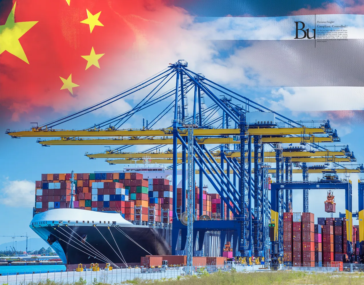 ท่าเรือขนส่งสินค้าจากจีนพร้อมตู้คอนเทนเนอร์ แสดงความสำคัญของ freight forwarder จีน-ไทย